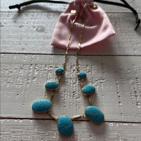Kate Spade Gold and Turquoise Necklace - Picture 1 of 4